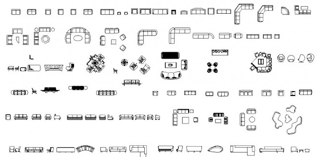 DRAWING ROOM FURNITURE UNITS DETAIL DRAWING IN AUTOCAD