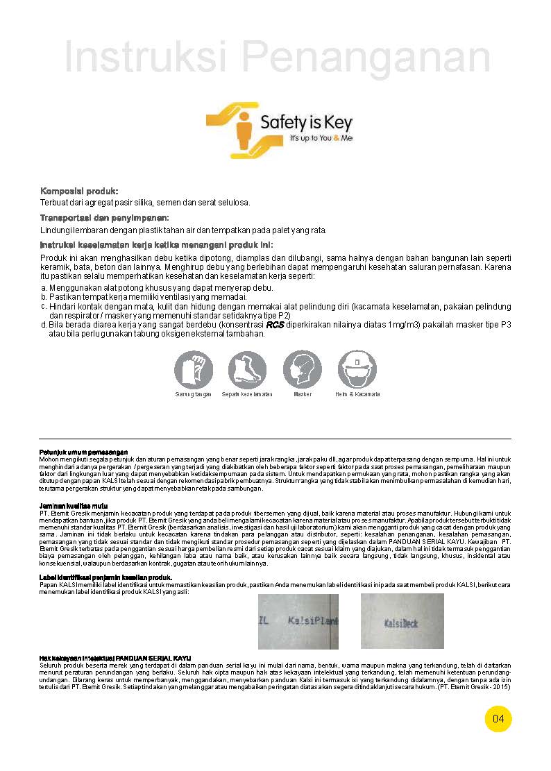 Brosur dan Spesifikasi KalsiPlank 9 Cedar &amp; Kalsiplank 10