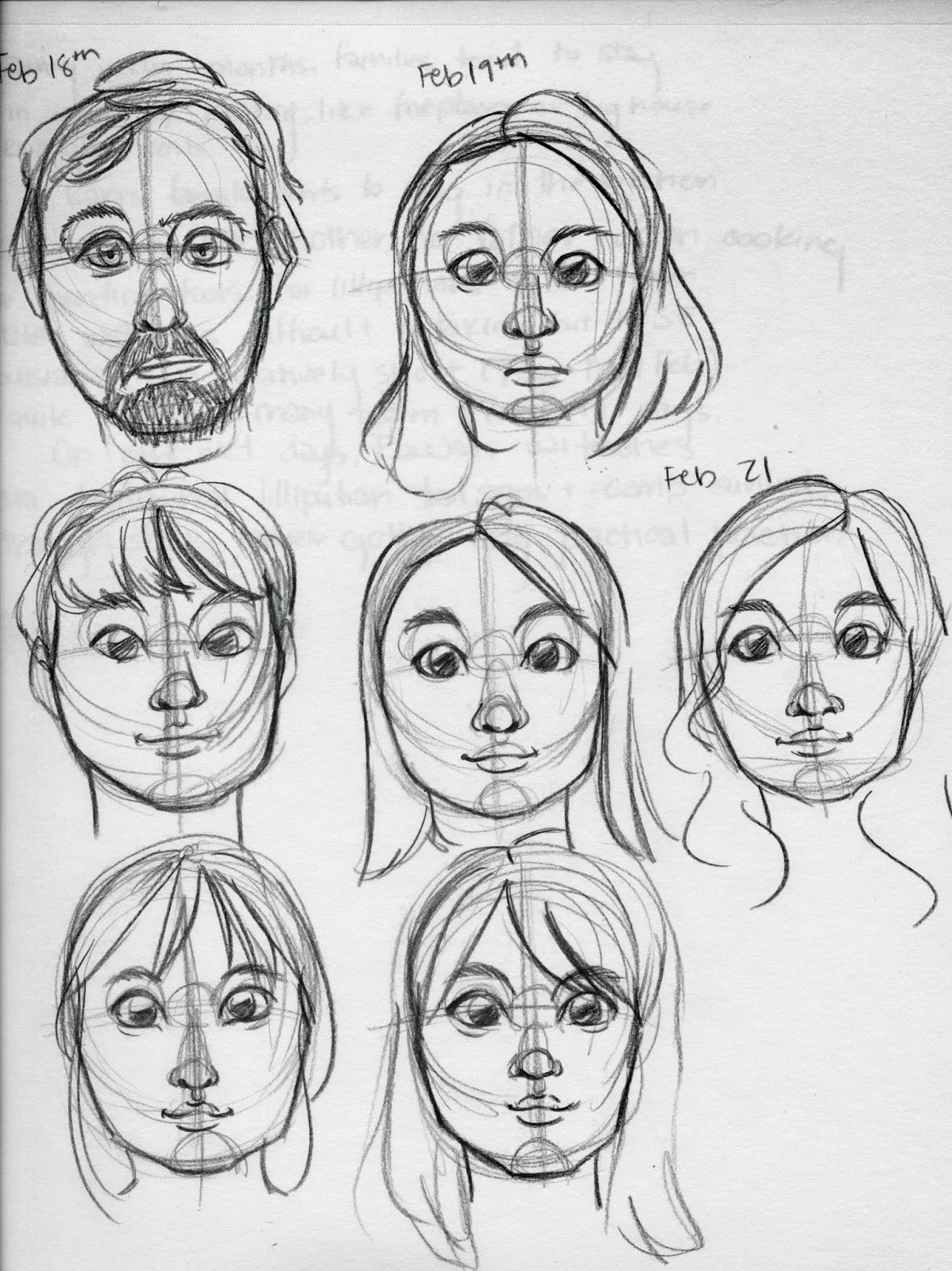 facial studies, Becca Hillburn, face construction