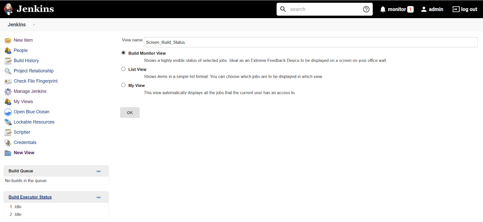 Jenkins Jobs status dashboard by Build Monitor Plugin