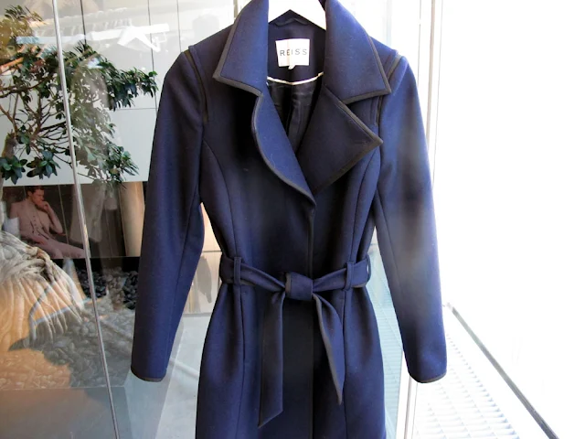 Classic navy blue women's coat