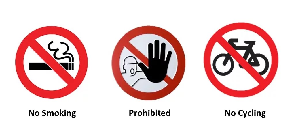 Prohibited Safety Signage