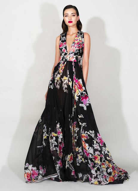 zuhair murad resort collection 2016, born in beirut, ready to wear collection spring summer 2016, flower motifs, pink dresses colors, haute couture, 