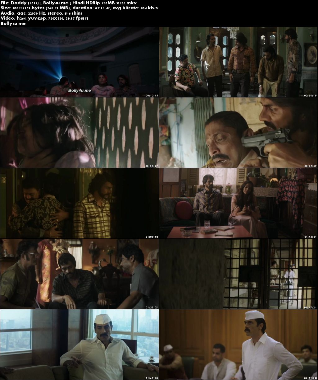 Daddy 2017 HDRip 750MB Full Hindi Movie Download x264 Hd