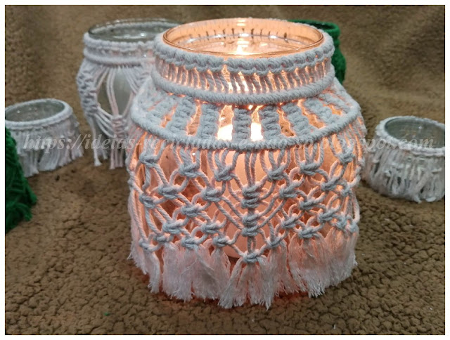 Macrame Candle Holder