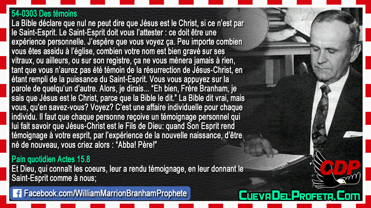 L’expérience de la nouvelle naissance Mensajes de William Branham