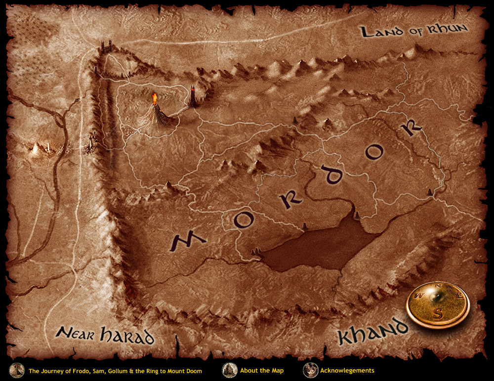 Подробная карта мордора