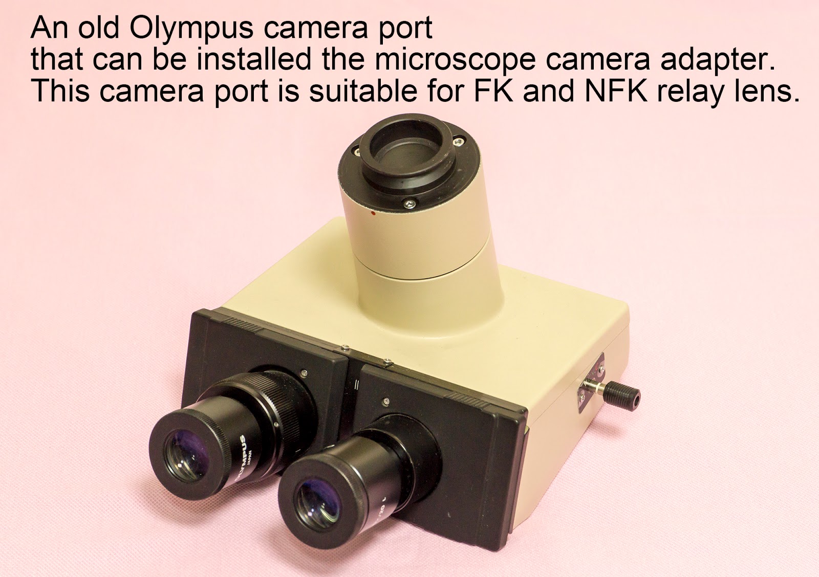 Microscope camera adapter for Olympus trinocular head. (MCAOOR)