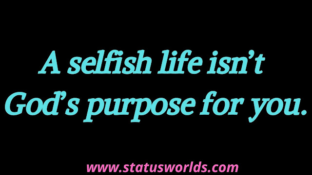 Selfish Status And Quotes