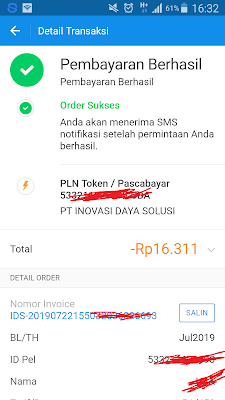 Bukti Penggunaan Voucher Gratis Dana Untuk Bayar Tagihan