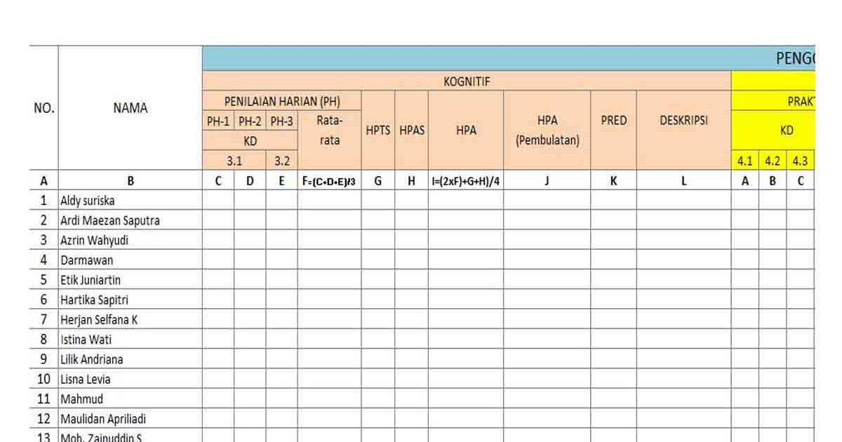 Pengolahan Nilai Raport Berdasarkan Kurikulum 2013 Pengolahan Nilai Raport Berdasarkan Kurikulum 2013
