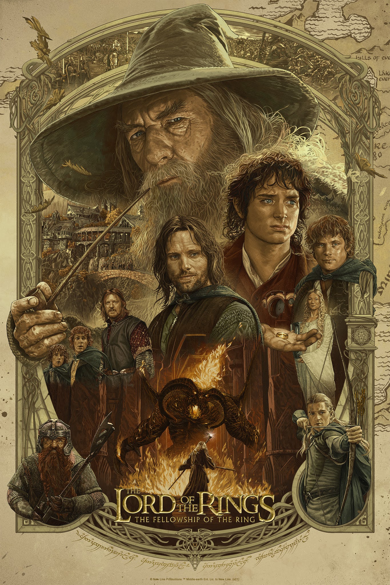 The Geeky Nerfherder: #CoolArt: 'The Lord Of The Rings: The Fellowship