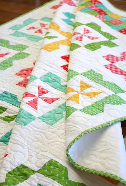 Sweet Wishes quilt pattern from the Fresh Fat Quarter Quilts Book by Andy Knowlton of A Bright Corner - makes a sweet toddler or throw quilt from just 8 FQ