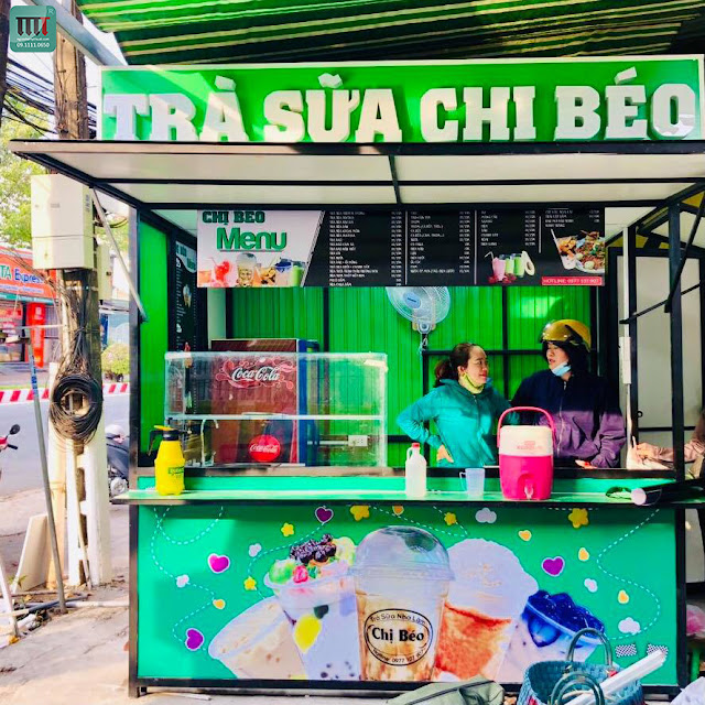thiet ke thi cong quay ban tra sua mang di Thiết kế thi công quầy bán trà sữa mang đi