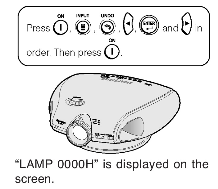 Electro help SHARP XVZ90U DT200 DLP PROJECTOR LAMP TIME RESETTING