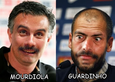 Montaje entre Guardiola y Mourinho