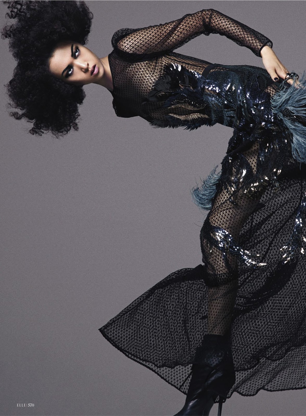 wild thing: tian yi by txema yeste for us elle september 2013 | visual ...