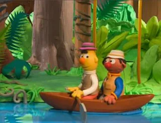 Bert and Ernie's Great Adventures Rainforest. Ernie and Bert as rainforest ecologists. Sesame Street Episode 4326 Great Vibrations season 43