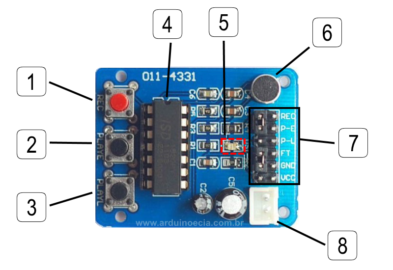 Схема подключения isd1820