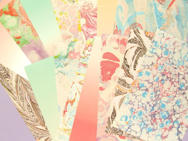 8 Paper Crafting Ideas: DIY Gift Boxes, Cards, Garlands, & More! Pretty Marbled Paper Designs