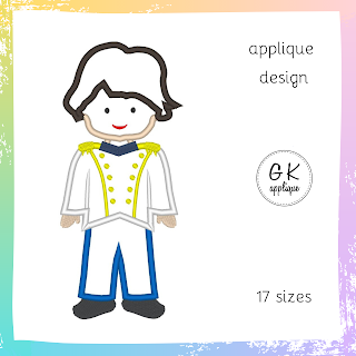 Prince applique design - 17 sizes