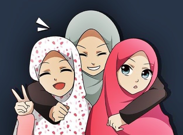 Gambar animasi muslimah sahabat