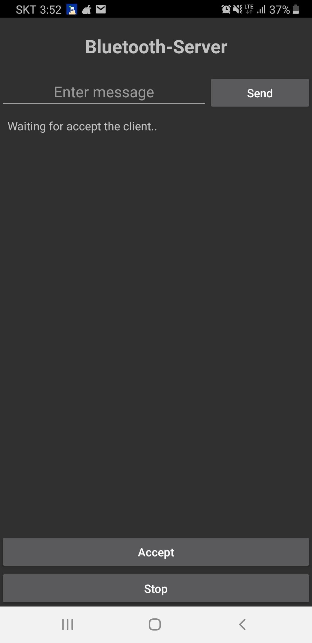 [안드로이드] Bluetooth 소켓 통신 예제 (ServerClient) BictoSelfDev