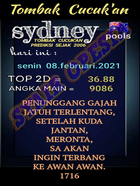 1 New Message Kode Syair Sydney 8 Februari 2021 Forum Syair Togel Hongkong Singapura Sydney