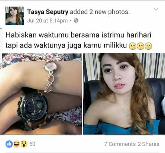 Jangan Sampai Suami Anda Tergoda, Wanita Ini Bangga dan Pamer kalau Dirinya Pelakor, Lihat Statusnya.. Jangan Sampai Suami Anda Tergoda, Wanita Ini Bangga dan Pamer kalau Dirinya Pelakor, Lihat Statusnya..