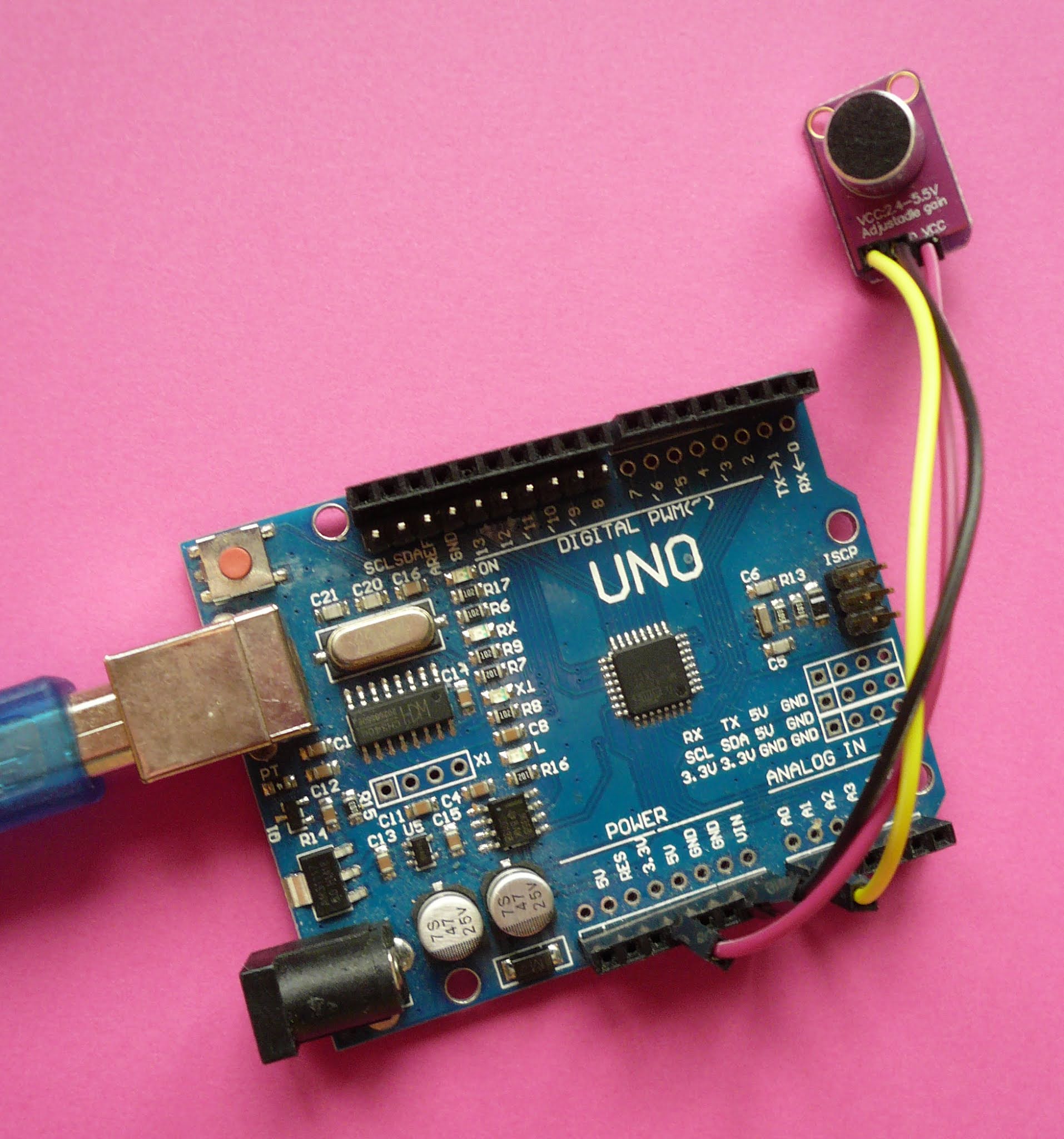 Électronique en amateur Microphone amplifié MAX4466 et Arduino