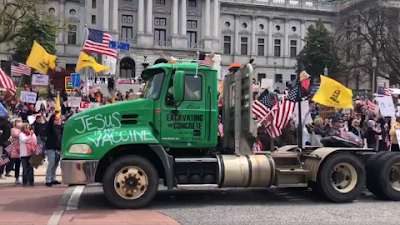 'Yesus Adalah Vaksin Saya' Pesan Protes Penduduk Pennsylvania Untuk Buka Kembali Ekonomi