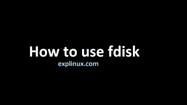 How to use fdisk in linux for partition disk