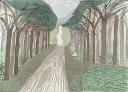 hockney david watercolors watercolour yorkshire landscape heart landscapes watercolor paintings