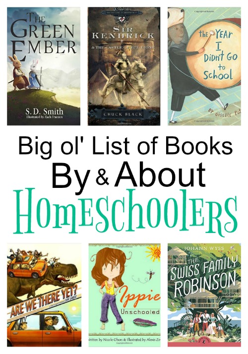 Big ol' List of Kids' Books By and About Homeschoolers with a giveaway of six entire sets of The Green Ember series by homeschool dad, S.D. Smith