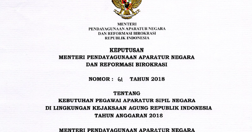 Contoh Surat Lamaran Dan Formasi Cpns 2018 Kejaksaan Agung