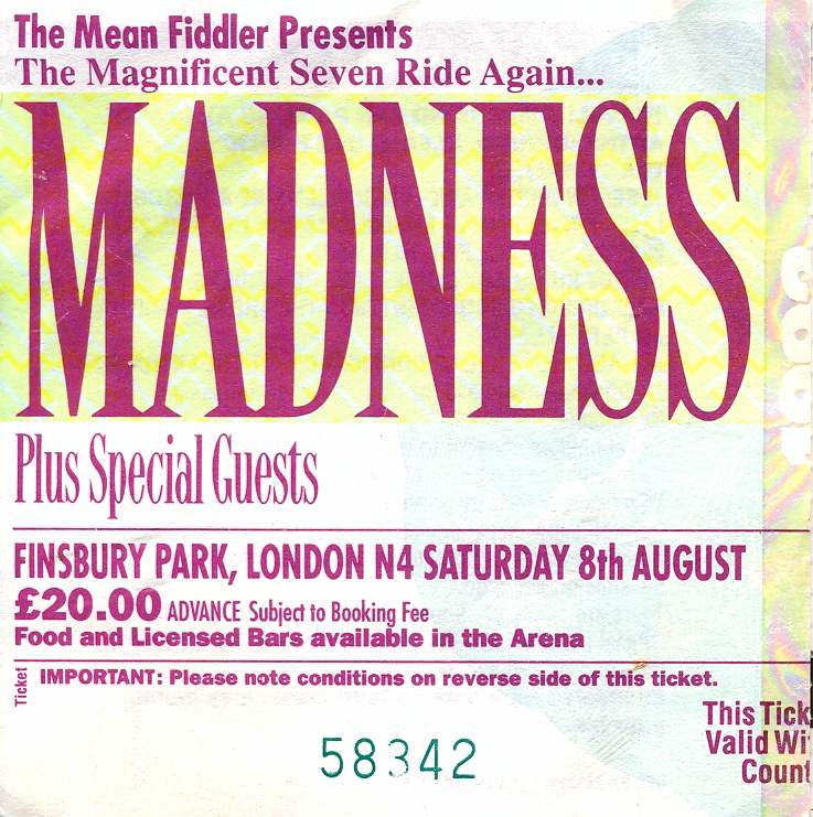 House of Lard Madness Finsbury Park 8 August 1992