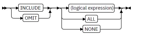 JOINKEYS INCLUDE JOINKEYS OMIT