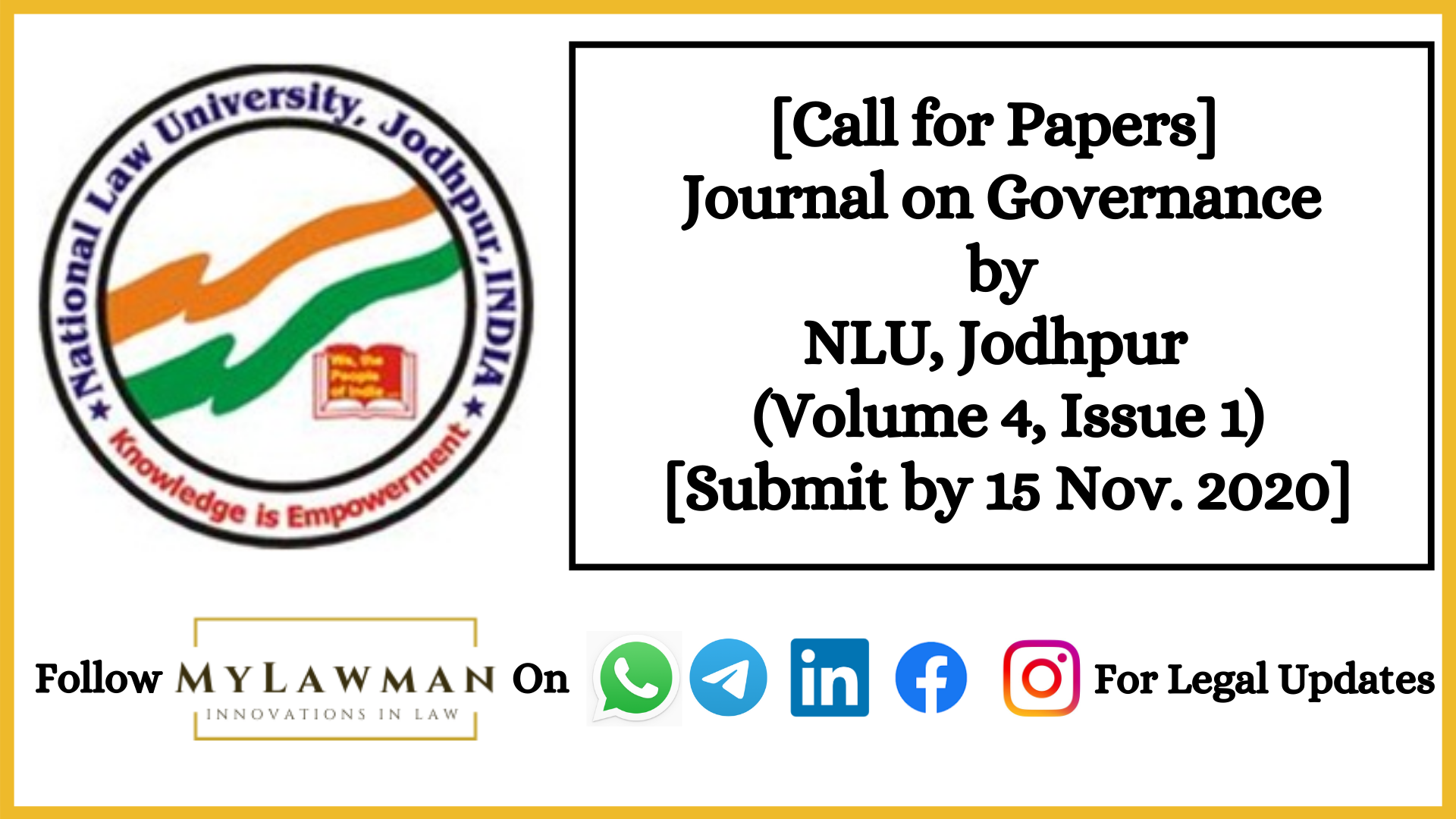 Nlu delhi journal call for papers image