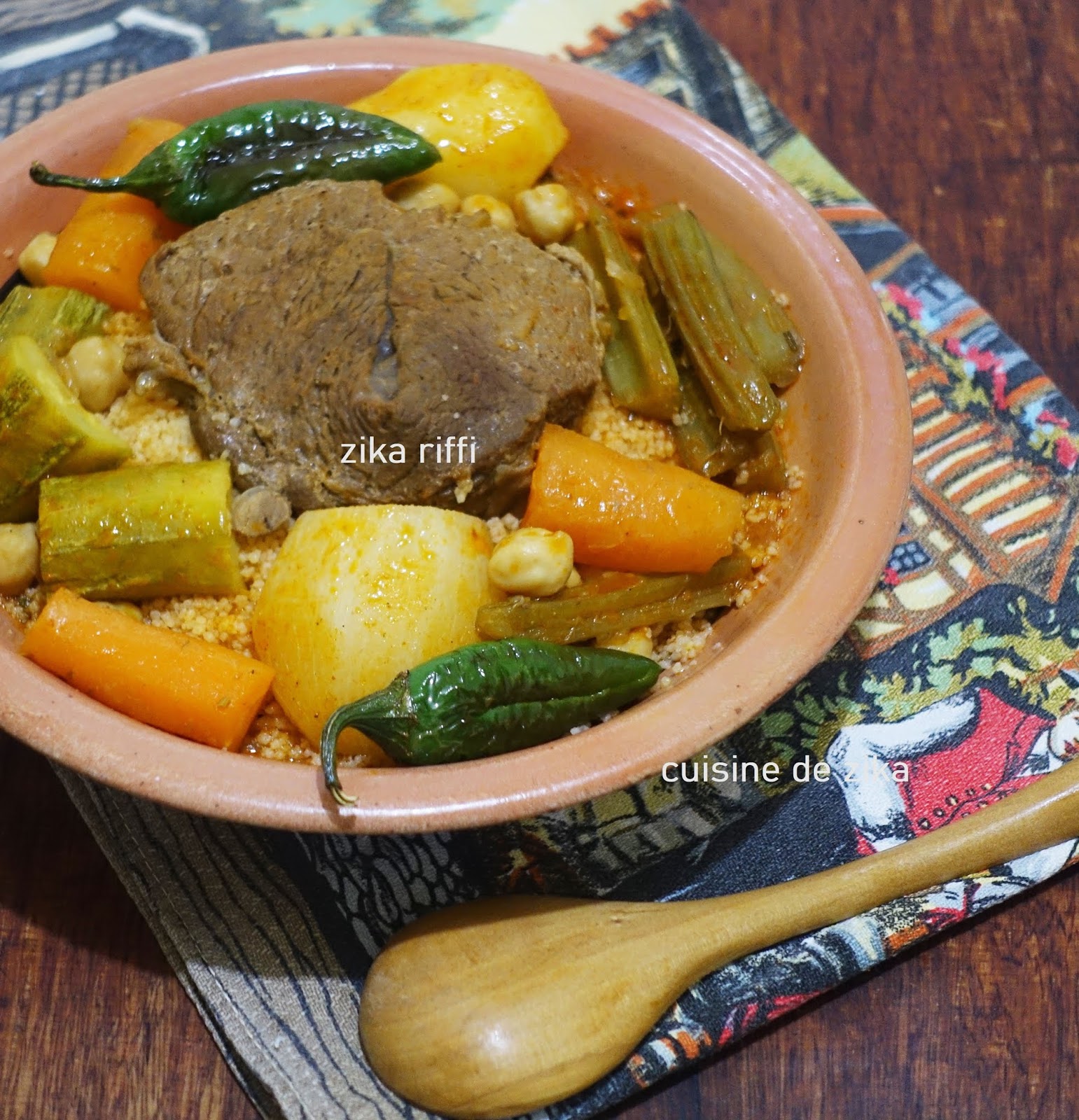 Couscous berbère à et au veau (كسكسي شعير )