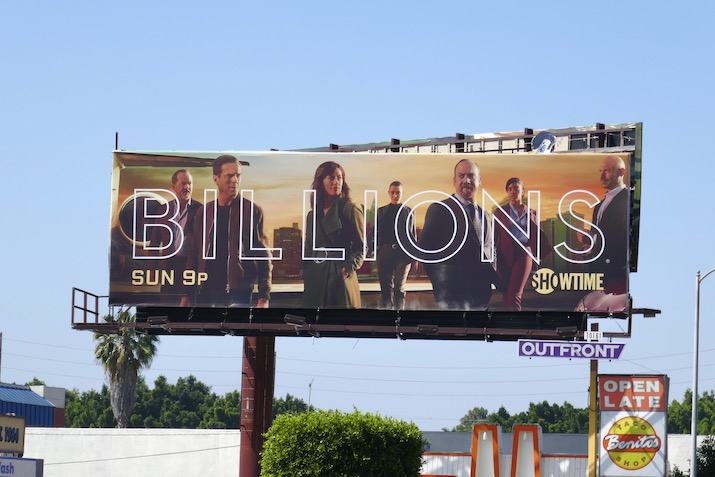 Billions season 5 billboard Santa Monica Boulevard Billions season 5 billboard
