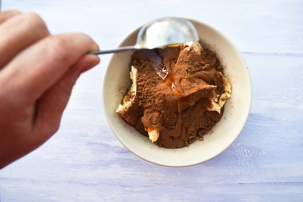 Step 3 - golden syrup and salt Step 3 - golden syrup and salt added