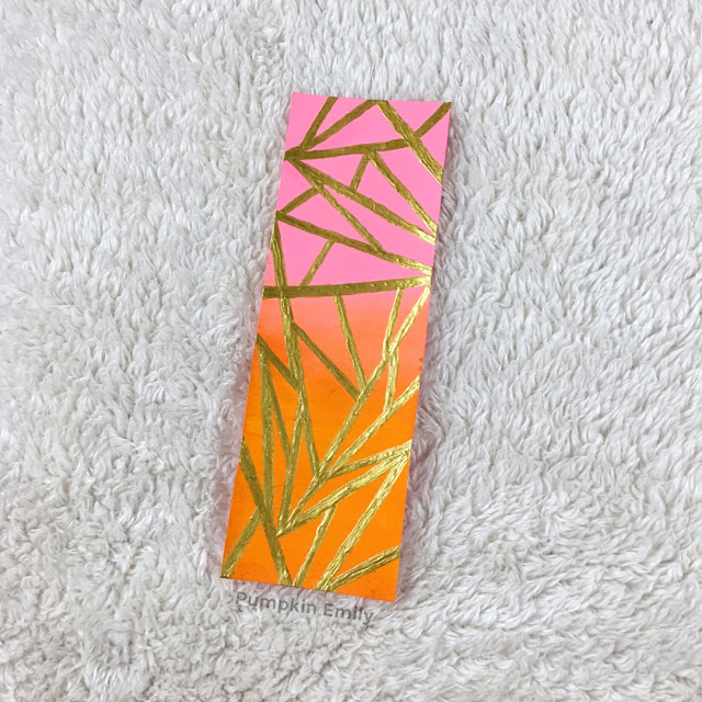 DIY Ombre Geometric Bookmark