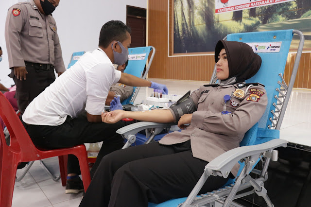 Polres Aceh Utara Berhasil Kumpulkan 57 Kantong Darah Juni 23, 2020