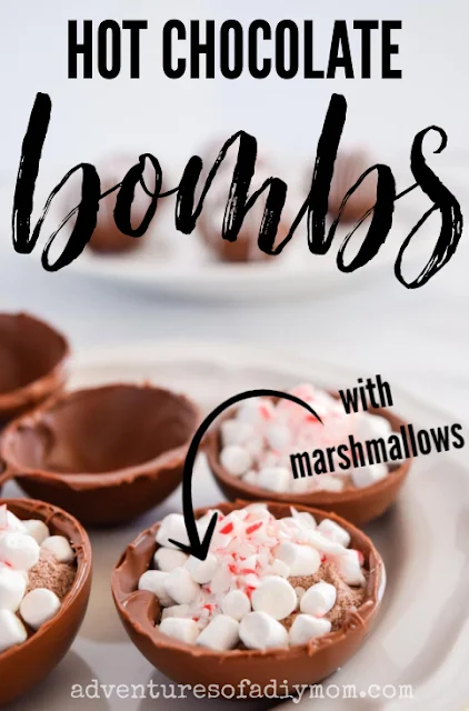 hot chocolate bombs filled with cocoa mix and marshmallows