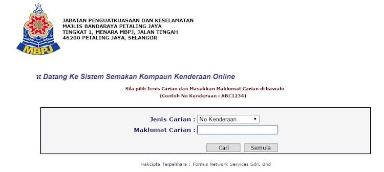 Majlis Bandaraya Petaling Jaya Pay Saman