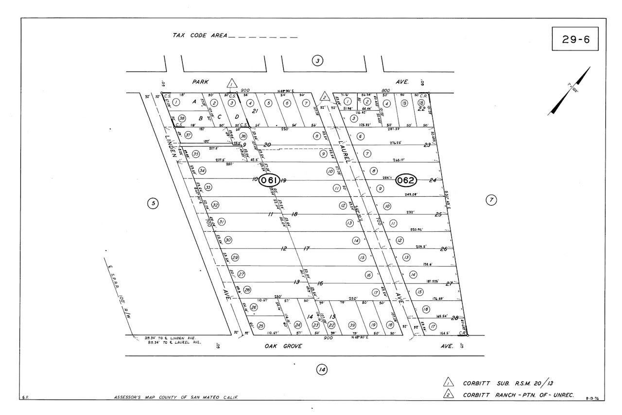 San Mateo County DPW Survey San Mateo County Unrecorded Subdivision Maps
