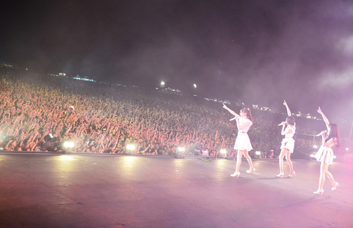 Perfume performing at Rock in Japan