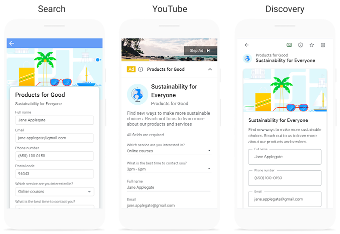 Google Ads étend les extensions de formulaire de contact