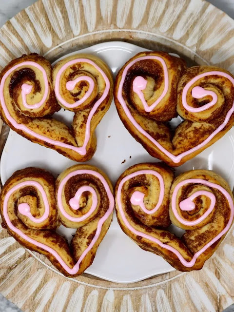 Heart-Shaped Cinnamon Rolls