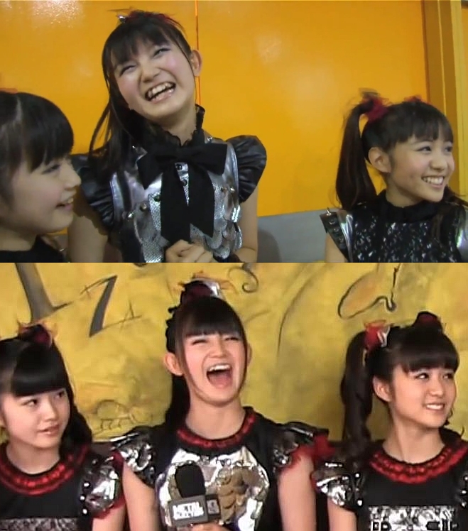 BABYMETAL enjoying a hearty laugh